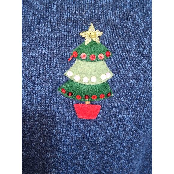 VINTAGE Tiara Christmas Cardigan Sweater Women’s Large - Picture 4 of 12